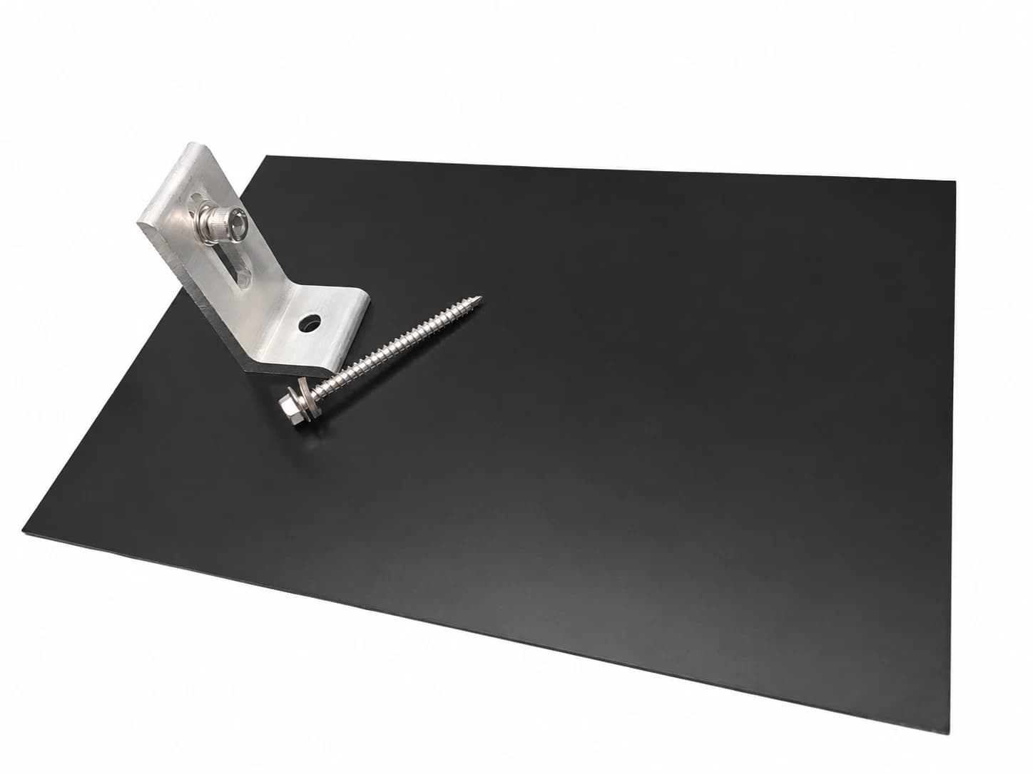 10 Pack Solar L Foot Bracket Aluminum Flashing Lag Screw Shingle Roof Mount Kit main gallery image
