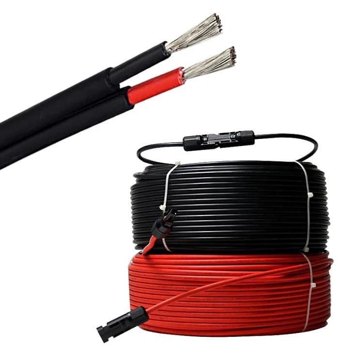328ft 10 AWG Solar Panel PV Wire Red 6mm2 1000V Sunlight Resistant Cable Roll main gallery image